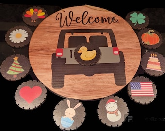 4x4 Welcome Door Sign