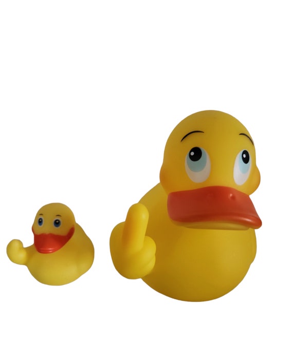 Rubber Duck Showing Middle Finger Gesture Stock Photo 1548617378