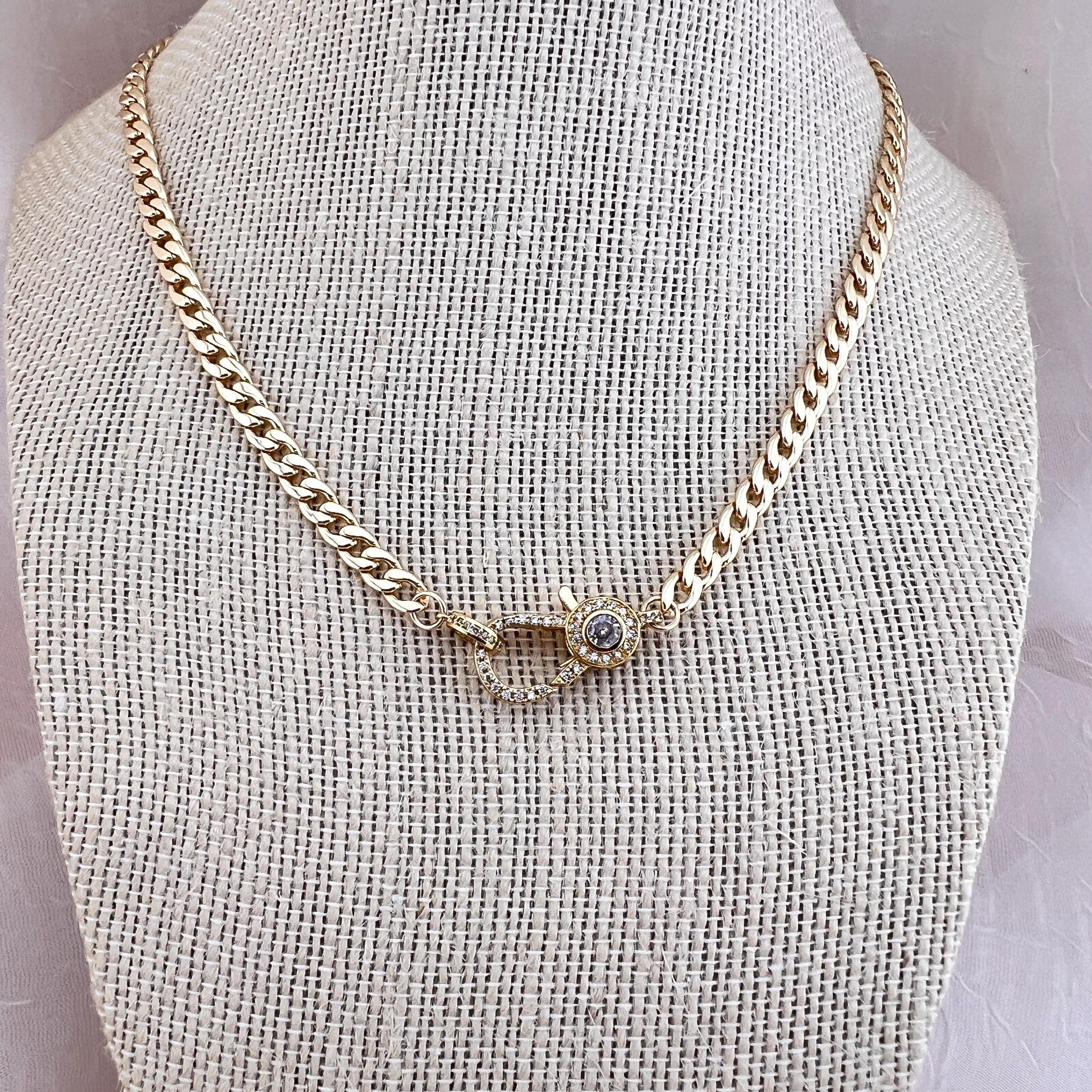 Collana Spessa Oro Cubano - Girocollo A Strati Con Moschettone, Regalo Per Donne, Stile Hip-hop Punk - Foto 2