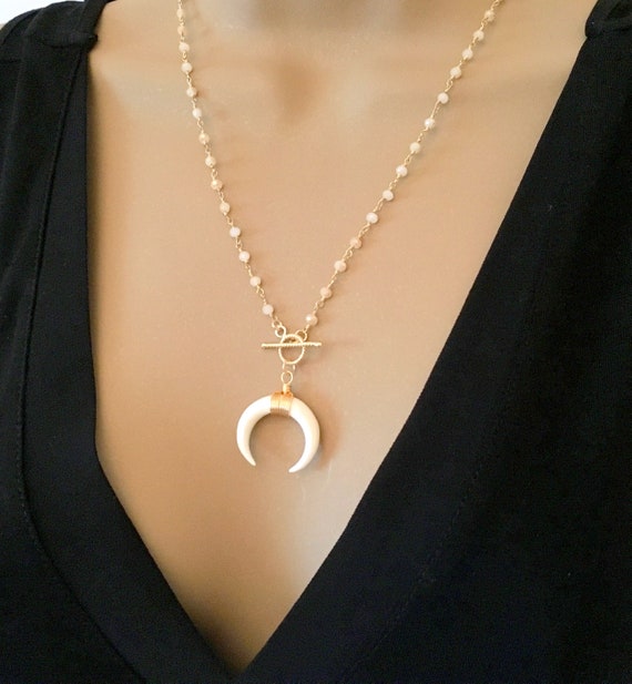 Half Moon Horn Necklace Hot Sale, 55 