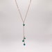 Double Strand Lariat White Turquoise Necklace w/ Cross Pendant 259r