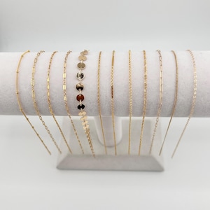 Dainty Chain Bracelet, 14k Gold Filled Bracelet, Layering Bracelet, Delicate Bracelet for Women, Gold Chain, Paperclip Satellite Figaro Rolo
