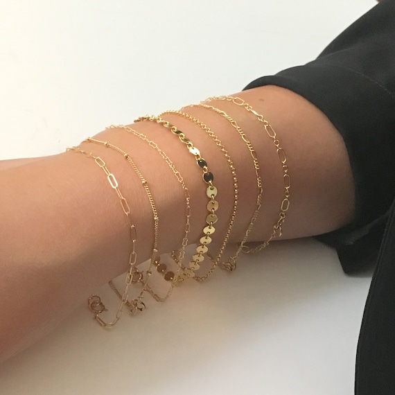 Wholesale Women Exaggerated Alloy Thick Chain Popular Simple Gold Bracelet