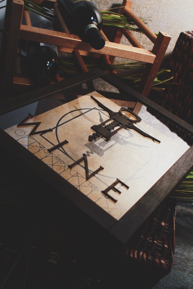 Wein Korken Sammler Schatten-Box-Halter aus massivem Holz | Etsy