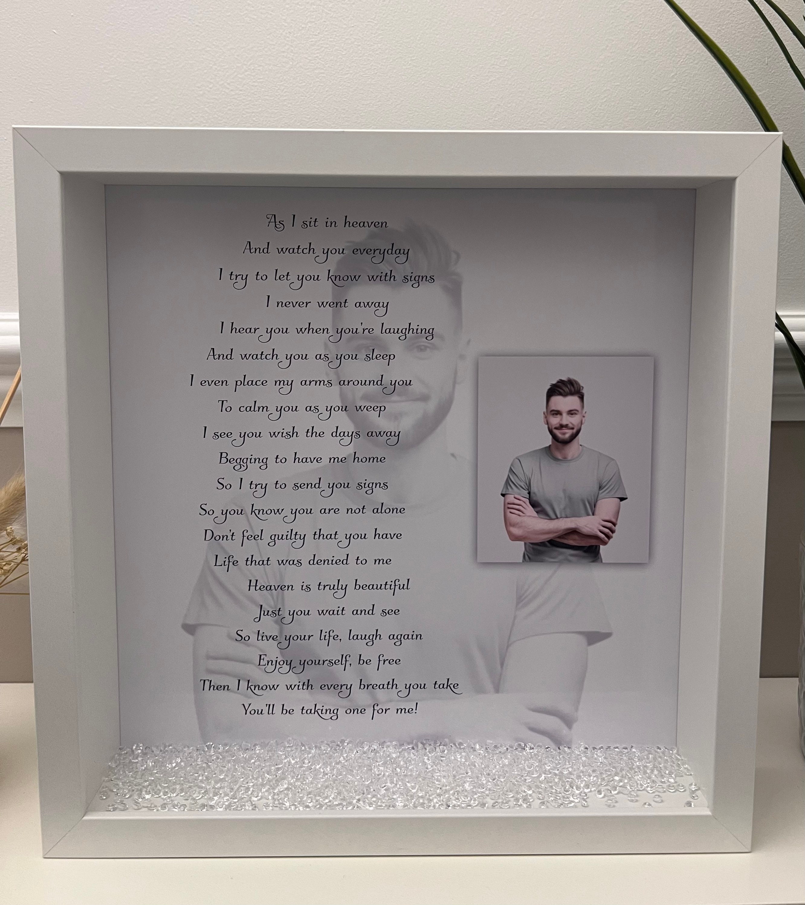 As I Sit in Heaven Memorial Photo Gift Personalised Memorial