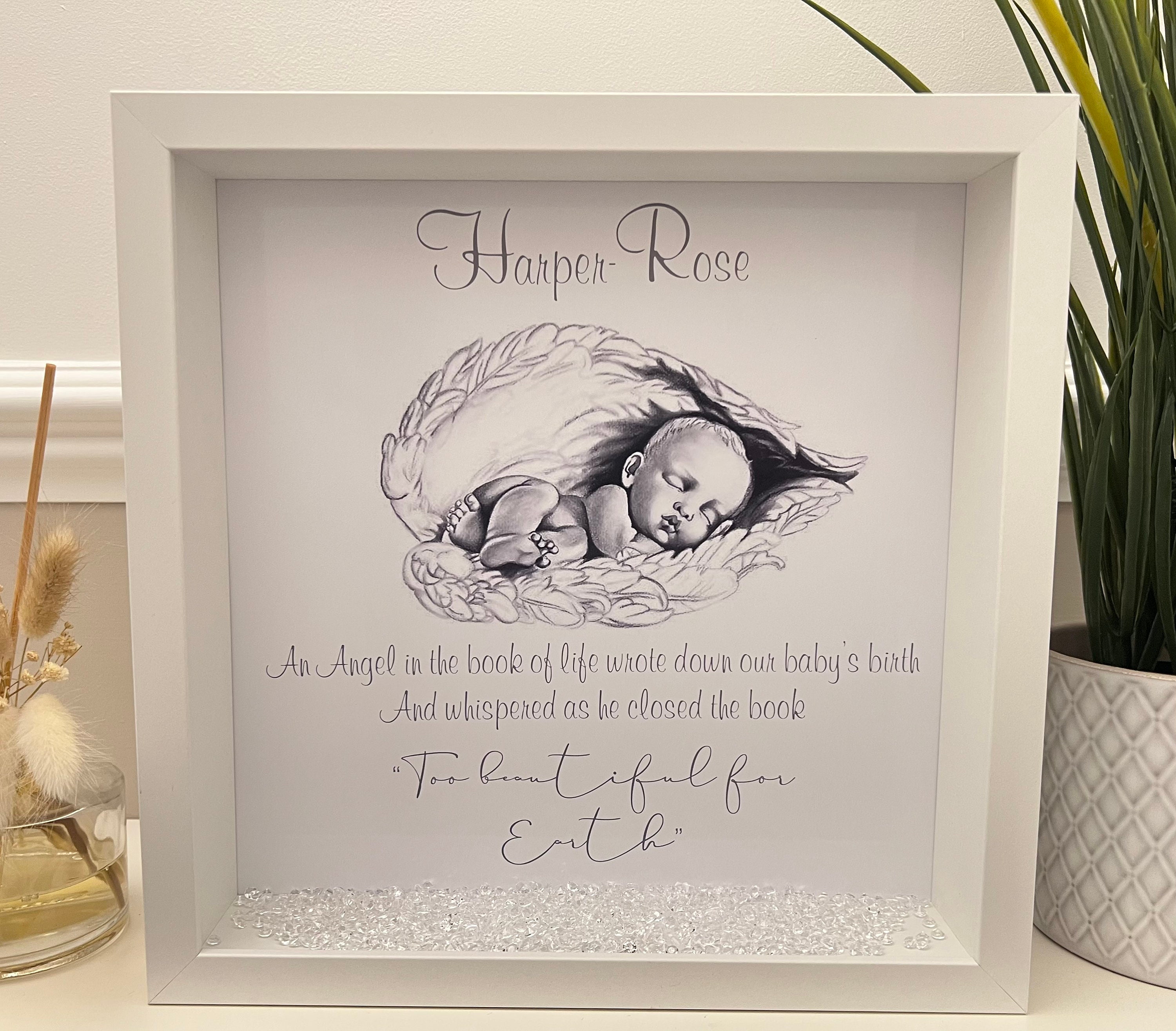 Personalised Baby Memorial Keepsake Angel in Book of Life Etsy UK