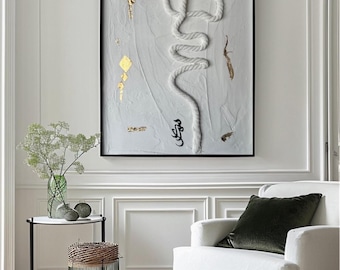 Hand painted acrylic Persian calligraphy. Modern wall art, mixed media, gift