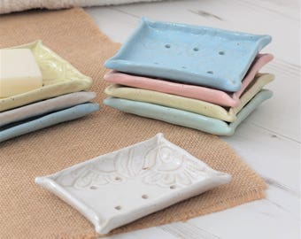 Soap dish, handmade ceramic soap dish, bathroom accessory, handmade soap holder, pottery soap dish, handmade gift, pottery dish