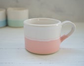 Handmade ceramic mug, pink mug, coffee cup