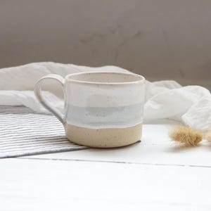 Mug en poterie fait main, mug blanc, cadeau de mariage