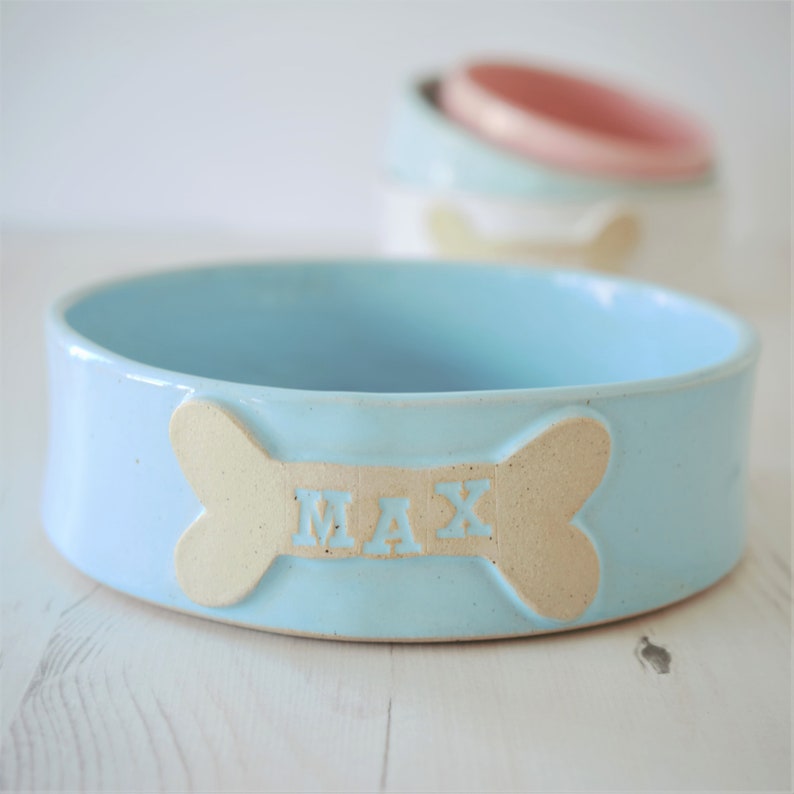 Dog bowl, pet bowls, large dog bowl, dog water bowl, dog food bowl, personalized dog bowl, ceramic dog bowl, ceramic dog bowl, dog gift image 1