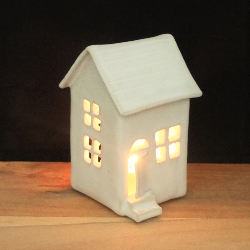 Tealight Holder Tea Light Holder Ceramic House Handmade Etsy