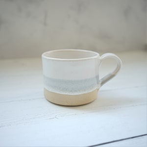 Handmade pottery mug, white mug, wedding gift