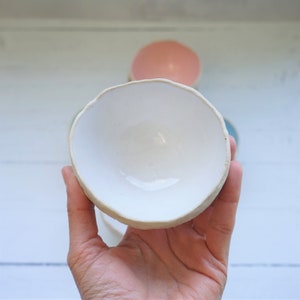 Handmade bowl, coloured bowl, ring dish, prep bowl, jewellery dish, tealight holder, pottery bowl, handmade gift, housewarming gift image 2