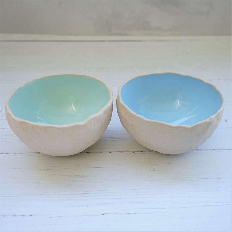 Handmade bowl, coloured bowl, ring dish, prep bowl, jewellery dish, tealight holder, pottery bowl, handmade gift, housewarming gift image 6
