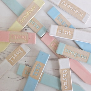 Herb labels, plant labels, set of 3