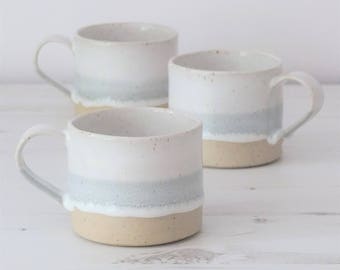 Handmade mug, coffee mug, mug, mugs, pottery mug, tea mug, mugs, pottery, grey mug, handmade gift, housewarming gift, ceramic mug, white mug