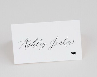 Place card Template, Table Card for Wedding, Modern Seating Card, Escort card Template Avery 5302 Templett, SANDY Collection