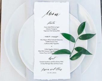 Elegant Menu Template for Wedding Printable Menu Simple Menu Template Editable Wedding Menu Editable Menu download Modern Menu TEMPLETT