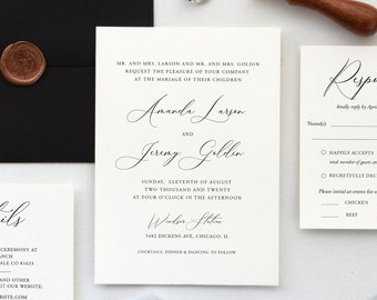 Calligraphy Printable Wedding invitation Simple Wedding Invitation Template Elegant Editable Wedding Invitation download Modern Invite