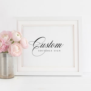 Modern Wedding Sign Wedding Signage Simple Wedding Sign Reception Signs Editable Wedding Sign S435