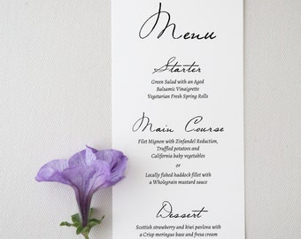 Cheap Wedding Menu Etsy