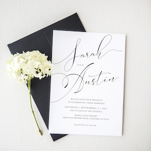 Elegant Wedding Invitation Suite Template: Printable DIY (TEMPLETT) - S3