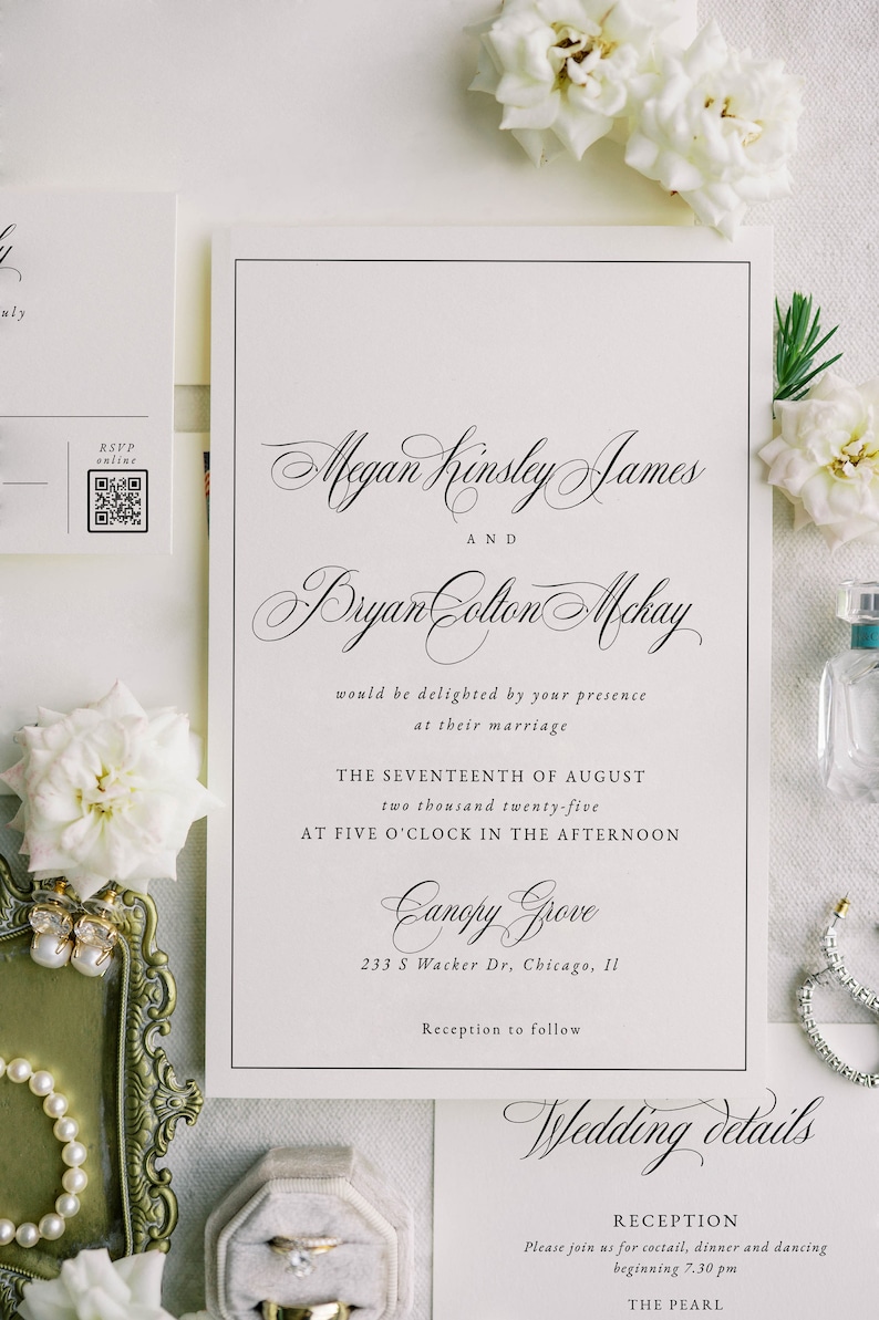Wedding invitation script font