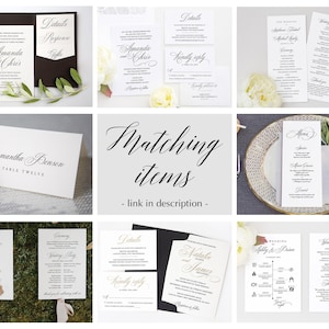 Pocket Invitation Template. Printable Pocket Invitation. Calligraphy ...
