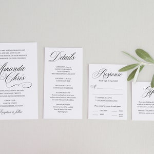 Pocket Invitation Template. Printable Pocket Invitation. Calligraphy ...