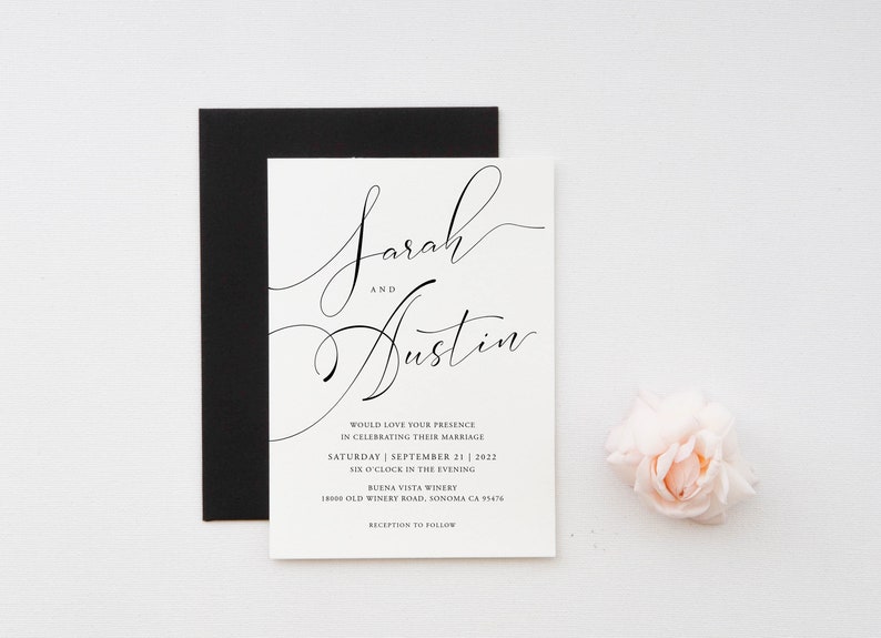 Printable Wedding Invitation Template, Printable Editable Wedding Invitation Template. Wedding invitation Download. Edit with TEMPLETT image 3