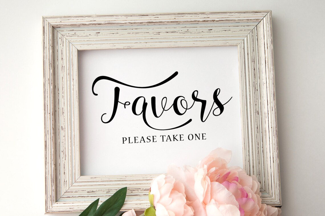 Wedding Favor Sign Printable Wedding Favor Sign INSTANT - Etsy