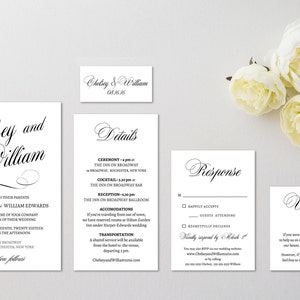 Pocket Invitation Template - Printable Pocket Invitation - Calligraphy ...