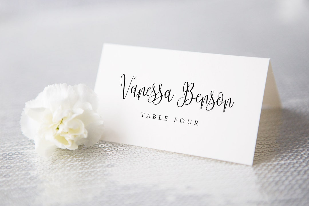 Printable Place Card. Wedding Place Cards Template. Place Card Template. Escort Card. Wedding ...