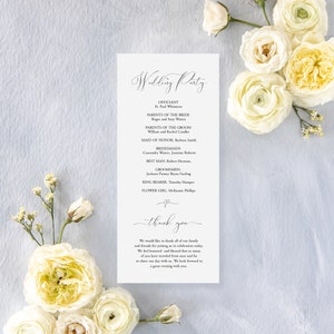 Program Printable Wedding. Program Template Wedding. Printable Wedding ...