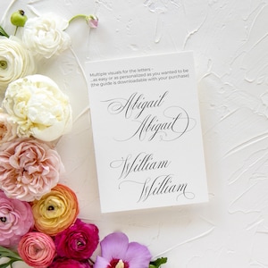 Glyph fonts add old money luxury to your wedding invites