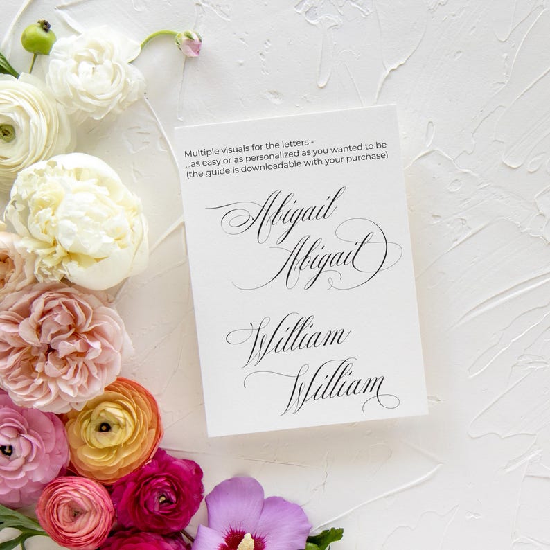 Glyph fonts add old money luxury to your wedding invites