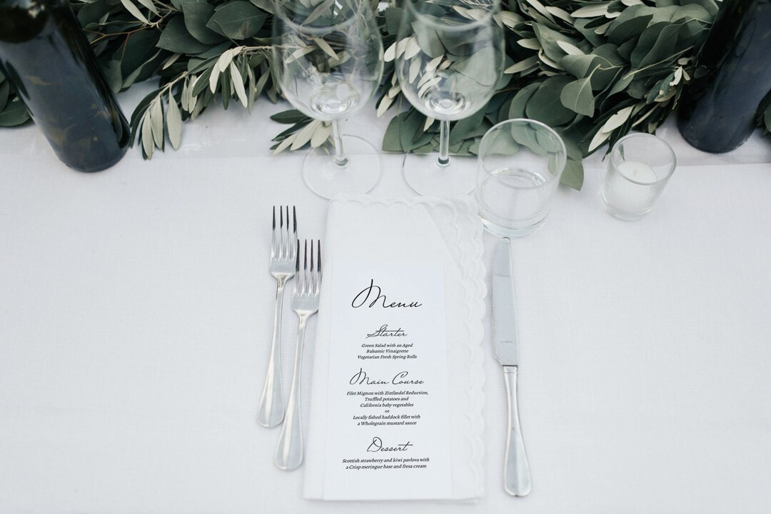 Printable Wedding Menu. Wedding Menu Template. Printable Menu. Menu ...