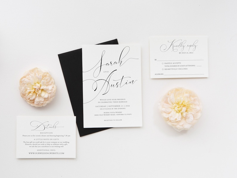 Wedding Invitation Suite Template Self-edit Printable Wedding Invitation Template Elegant Wedding invitation Download Edit with TEMPLETT image 1