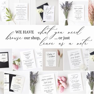 Pocket Invitation Template. Printable Pocket Invitation. Calligraphy ...