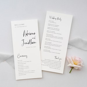 Katholisches Programm Hochzeit Modernes Programm Vorlage Einfache Hochzeit Druckbare Hochzeitsprogramm Romantisches Hochzeitsprogramm Sofortiger Download TEMPLETT