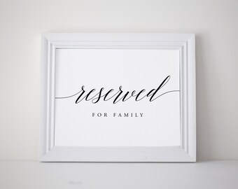 Wedding Reserved Sign Modern Wedding Sign Reserved Simple Wedding sign printable download Wedding Signage Reserved Seat Sign Reserved Sign