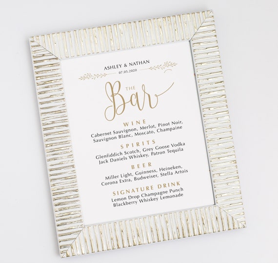 Bar Sign Template. Printable Bar Sign. Bar Menu Sign. Wedding | Etsy