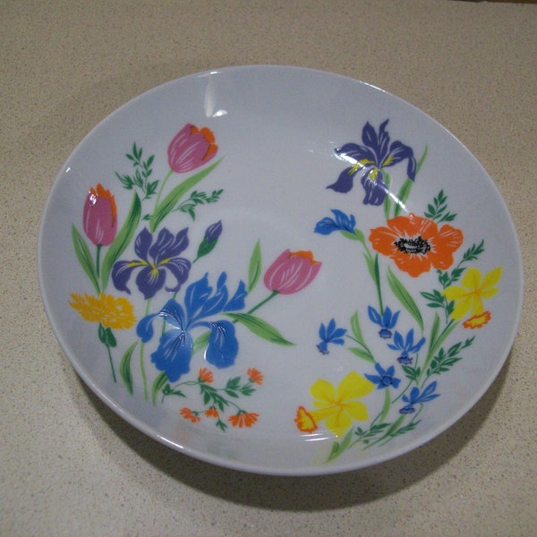 Vintage Primavera Taste Setter Sigma Porcelain Soup Bowl Floral Pattern 480 Made in Japan 7 3/4" Diameter