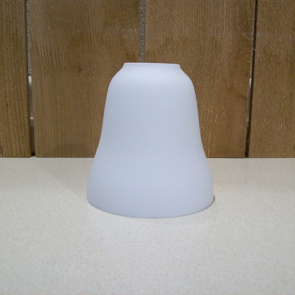 Vintage Frosted Glass Lamp Shade Globe Pendant Shade 5" Tall Neckless Fitter Opening 1 11/16" I.D.