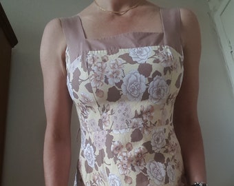 1970s cotton capuccino sundress