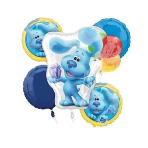 Blue&#39;s Clues Balloon Bouquet With Number Option