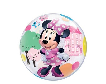 22" Minnie Mouse Party Fun Stretchy Bubble Balloon