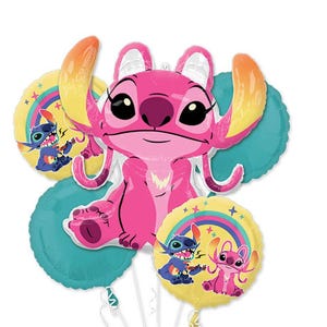Lilo & Stitch 5 Piece Angel Foil Bouquet of Balloons