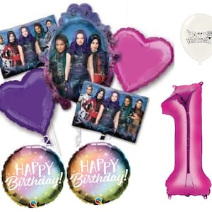 Descendants Birthday Tableware,girl Birthday Descendants,balloons